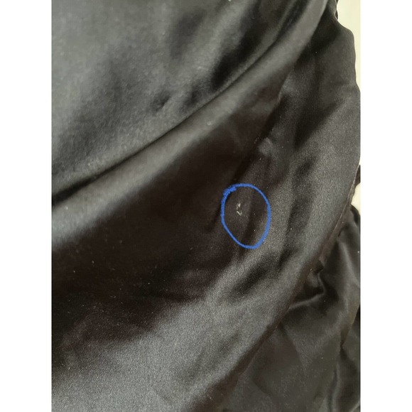 NWD Cinq A Sept Naya Black Silk Ruched Asymmetric Silk High Neck Dress Sz 2 - Picture 9 of 12